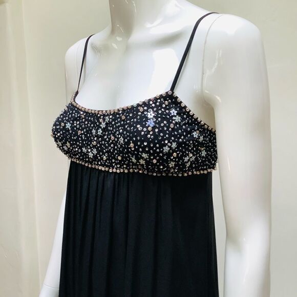 REBECCA TAYLOR SILK PRINCESS SPARKLE DRESS Goth NWT - Picture 3 of 16